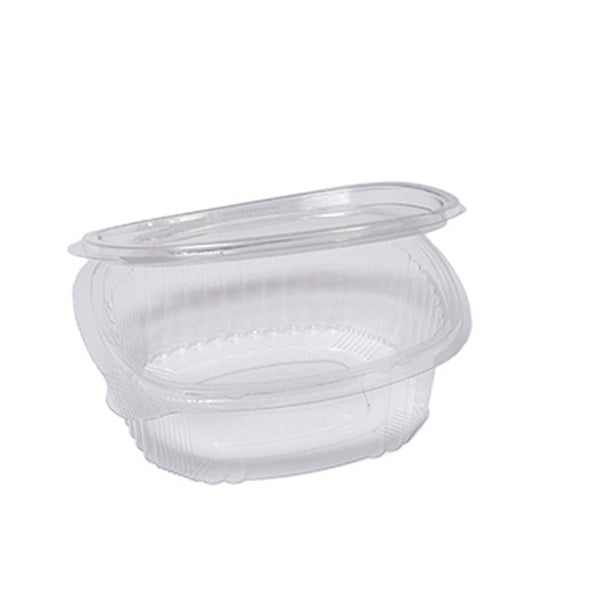 Cuki Professional - 1507002501 - Contenitori ovali in PET - con coperchio incernierato - 12,2 x 10,4 x 3,8 cm - Cuki Professional - pack 50 pezzi