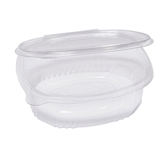 Cuki Professional - 1507310001 - Contenitori ovali in PET - con coperchio incernierato - 18 x 15,1 x 6,5 cm - Cuki Professional - pack 50 pezzi
