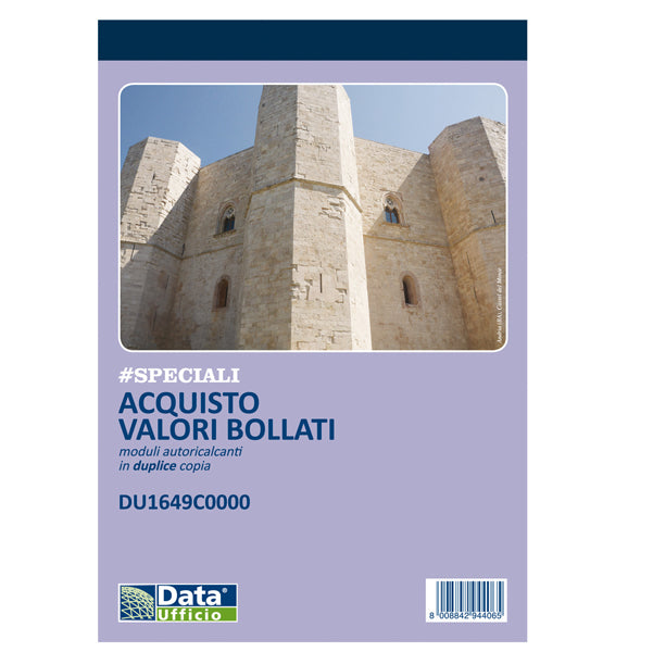 DATA UFFICIO - DU1649C0000 - Blocco distinta acquisto carte valori - 50-50 copie autoricalcanti - 21,5 x 14,8 cm -DU1649C0000 - Data Ufficio