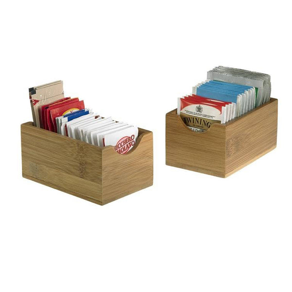 Leone - S0079 - Vaschetta portabustine - in bamboo - 7 x 11 x 5,5 cm - colore naturale - Leone