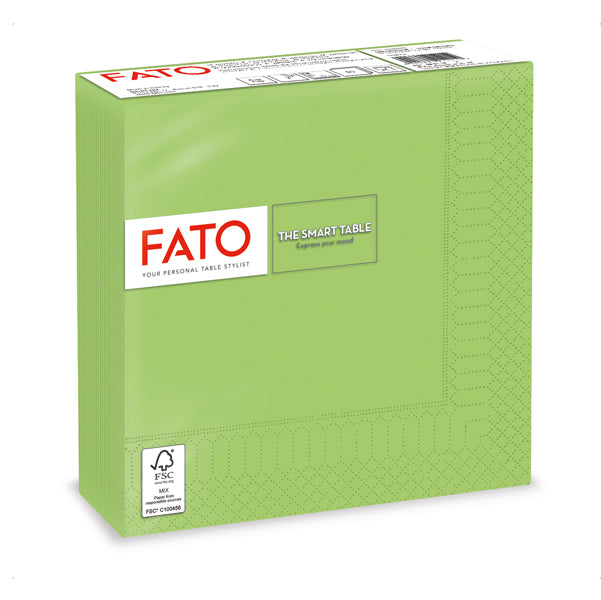 FATO - 82623200 - Tovagliolo - carta - 33 x 33 cm - 2 veli - verde mela - Fato - conf. 50 pezzi