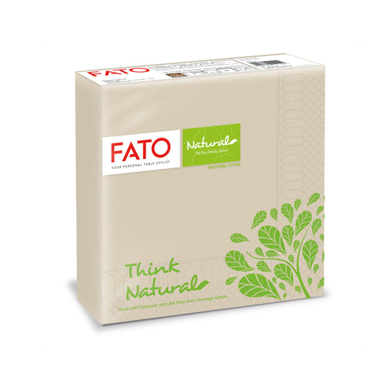 FATO - 82595000 - Tovagliolo linea Natural Style - carta - 2 veli - 33 x 33 cm - Fato - conf. 50 pezzi