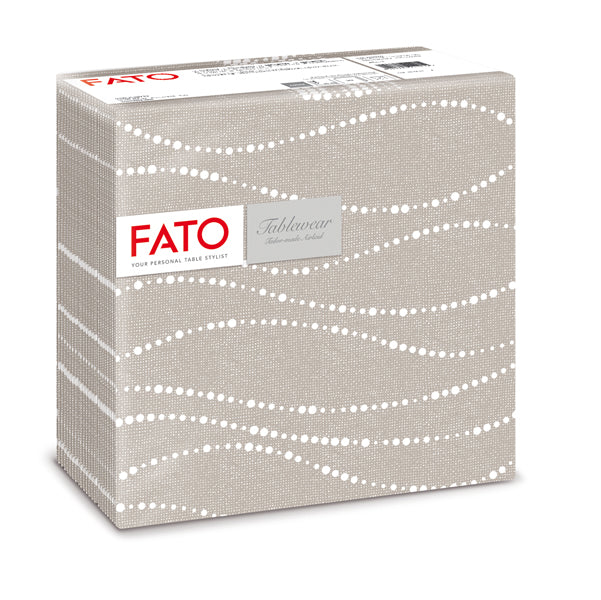 FATO - 88446600 - Tovaglioli linea Airlaid - 40 x 40 cm - perla - tortora - Fato - conf. 50 pezzi