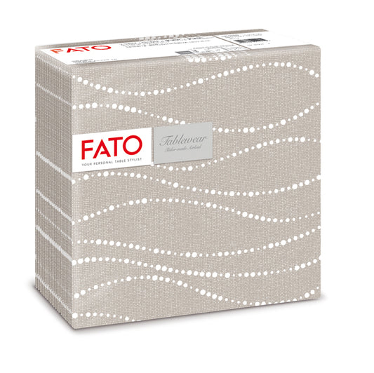 FATO - 88446600 - Tovaglioli linea Airlaid - 40 x 40 cm - perla - tortora - Fato - conf. 50 pezzi
