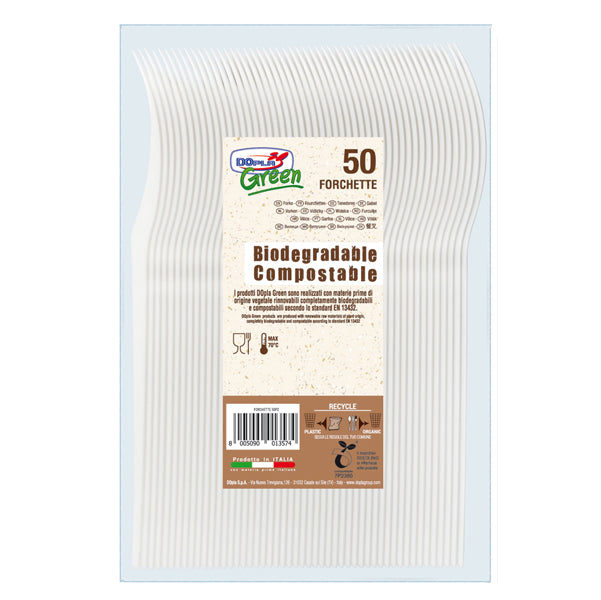 DOPLA - 03903 - Forchette in Estabio - avorio - Dopla Green - conf. 50 pezzi