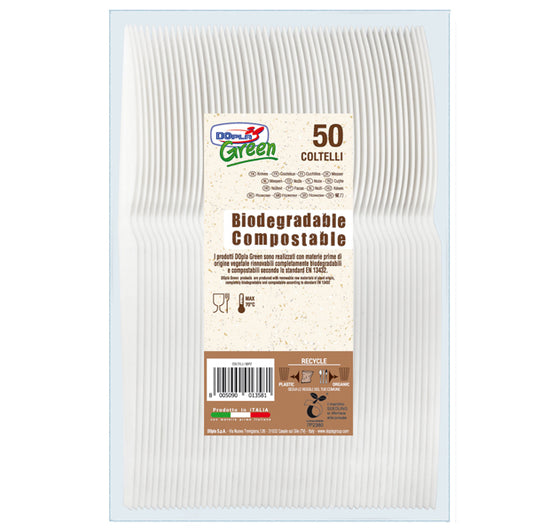 DOPLA - 03904 - Coltelli in Estabio - avorio - Dopla Green - conf. 50 pezzi