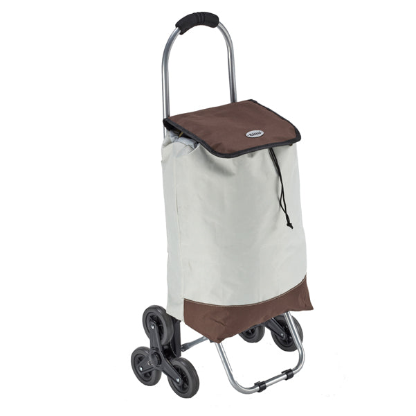 King Collection - T1407101 - Trolley spesa Trio - 25 L - beige - noce - King Collection