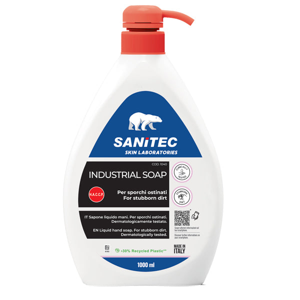 Sanitec - 1040 - Sapone liquido lavamani Industria - 1 L - Sanitec