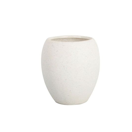 King Collection - B1597083 - Bicchiere porta spazzolini linea Stone - bianco - King Collection