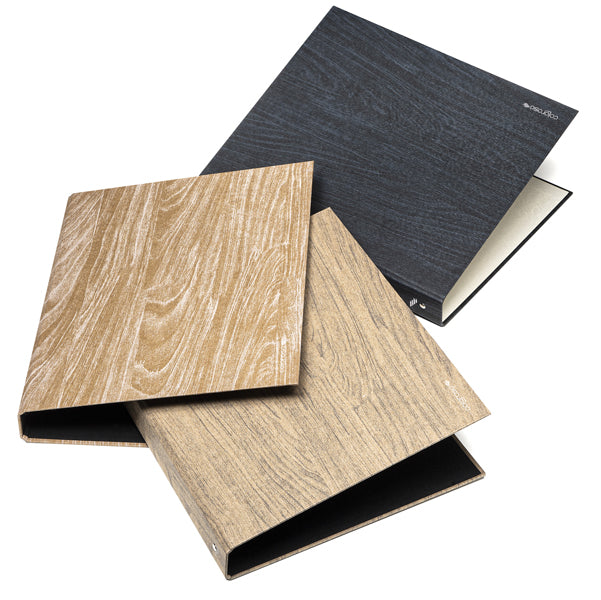 RI.PLAST - 36W04 - Raccoglitore 4R Colorosa Wood - 245x307 mm - diametro 30 mm - colori assortiti - Ri.Plast