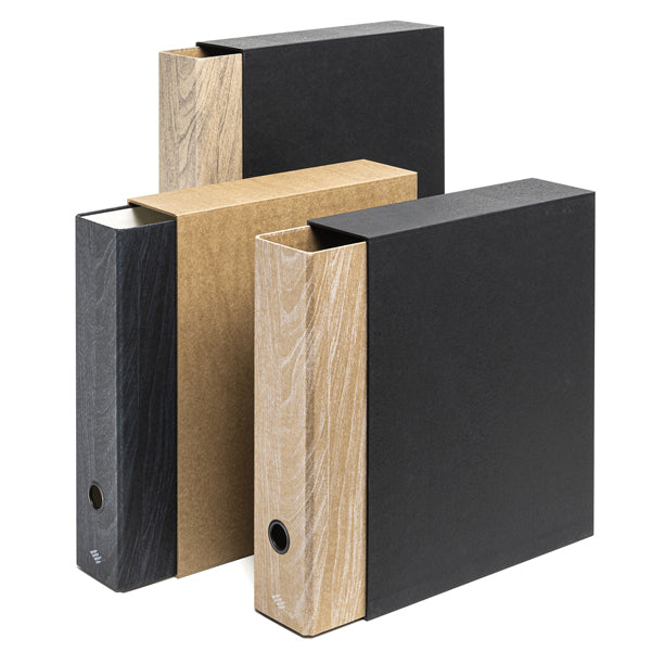 RI.PLAST - 36WRC8.1 - Registratore con custodia Colorosa Wood - 29x34 cm - dorso 8 cm - colori assortiti - Ri,Plast
