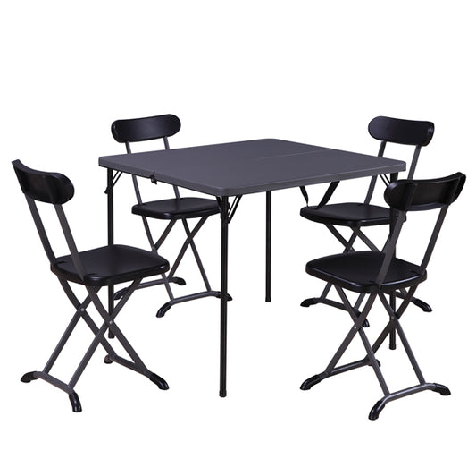 Garden Friend - S1815086 - Set pranzo Horeca - pieghevole - antracite - Garden Friend - set 5 elementi