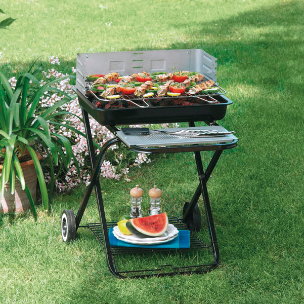 Garden Friend - B1072436 - Barbecue Clic Clac - pieghevole - 84 x 60 x 80 cm - acciaio - nero - Garden Friend