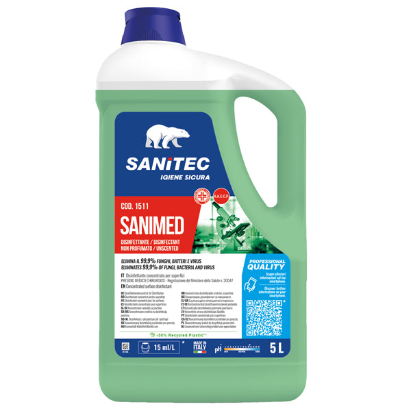Sanitec - 1511 - Disinfettante concentrato Sanimed - 5 Lt - Sanitec