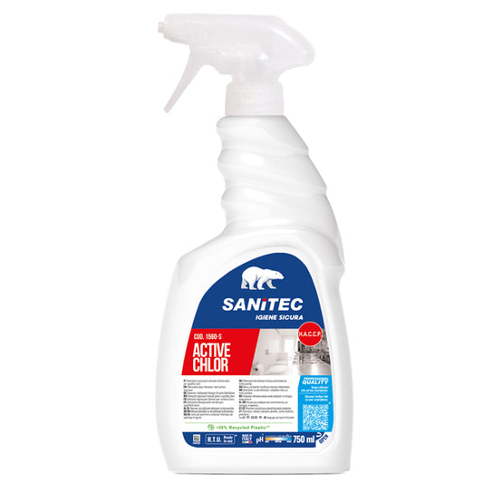 Sanitec - 1560-s - Detergente gel - profumato - con cloro attivo - trigger 750 ml - Sanitec