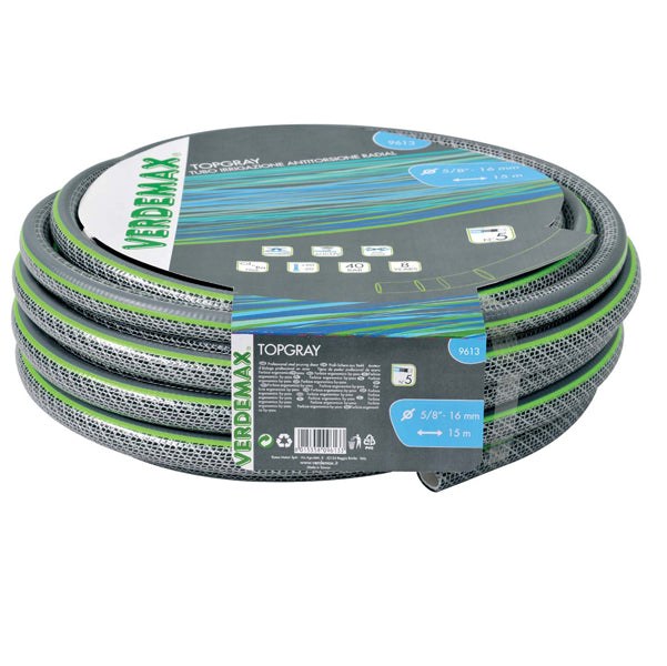 Verdemax - 9613 - Tubo per irrigazione TopGray 5 - 5-8'' - 15 m - Verdemax