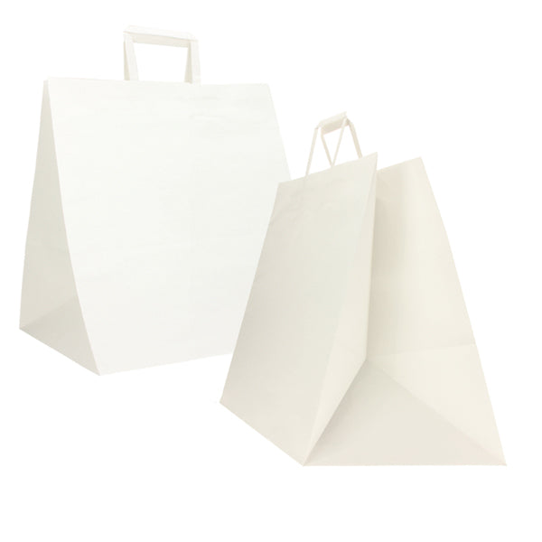 Mainetti Bags - 087417 - Shoppers Flat maxi - 36 x 30 x 36 cm - carta kraft - bianco - Mainetti Bags - conf. 150 pezzi