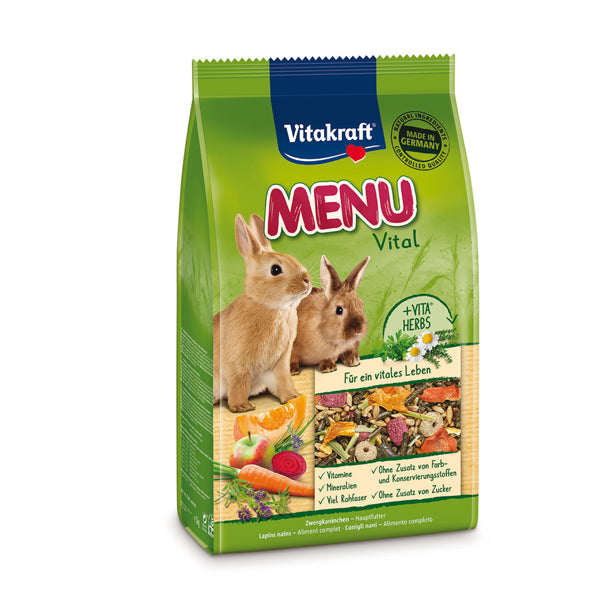 Vitakraft - 25580 - MenU' alimento per conigli nani - 1 kg - Vitakraft