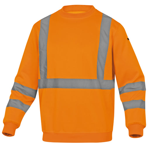 DELTAPLUS - ASTRAORGT - Felpa sportiva Astral - alta visibilitA' - tg. L - arancio fluo - Deltaplus