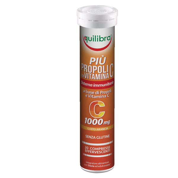 Equilibra - ECP - Integratore PiU' Propoli con vitamina C - gusto arancia - 20 compresse (88 gr cad.) - Equilibra