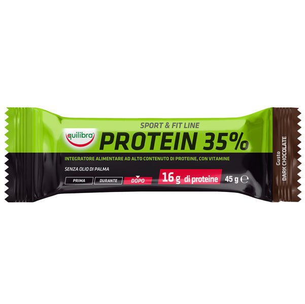 Equilibra - BAP - Integratore Sport  Fit Line Protein 35 - gusto dark chocolate - 45 gr - Equilibra