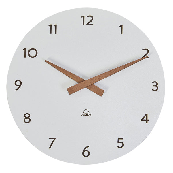 ALBA - HORMILENA BC - Orologio da parete HorMilena - diametro 30 cm - bianco-legno - Alba