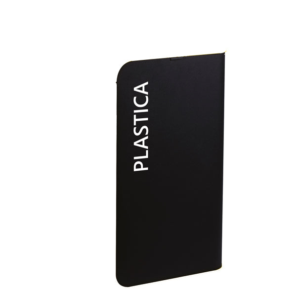 MEDIALINTERNATIONAL - 711101 - Etichette adesive raccolta differenziata - con stampa ''PLASTICA'' - 50 x 300 mm - vinile - bianco opaco - Medial International