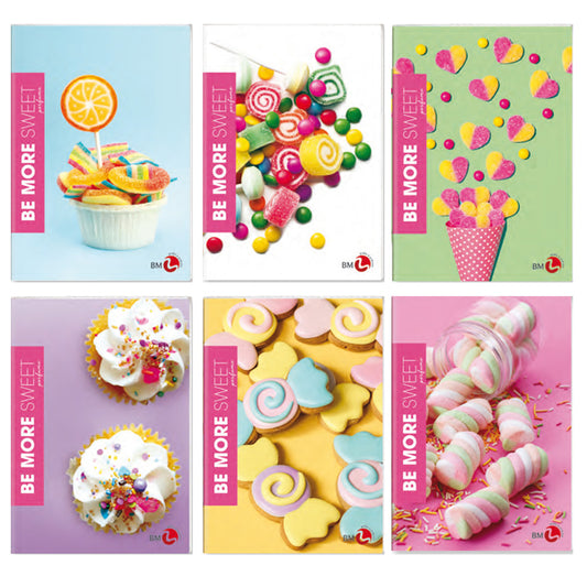 BM - 0122270 - Maxiquaderno A4 36fg+2 100gr rigo di 1a Sweet Be More 2023 BM