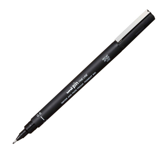 UNI MITSUBISHI - M PIN106 N - Pin fineliner - punta 0,6 mm - nero - Uni Mitsubishi