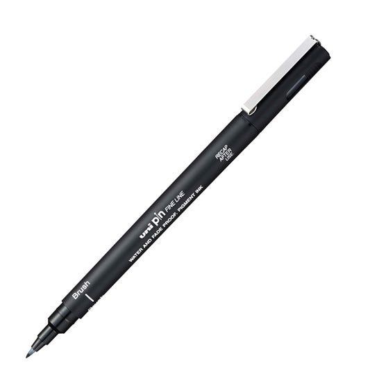UNI MITSUBISHI - M PINBR N - Pin fineliner - punta Brush - nero - Uni Mitsubishi