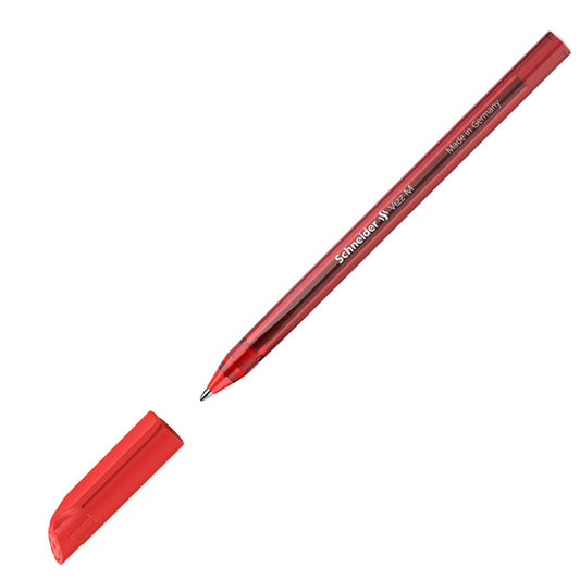 SCHNEIDER - P102202 - Penna a sfera Vizz - con cappuccio - punta media - rosso - Schneider