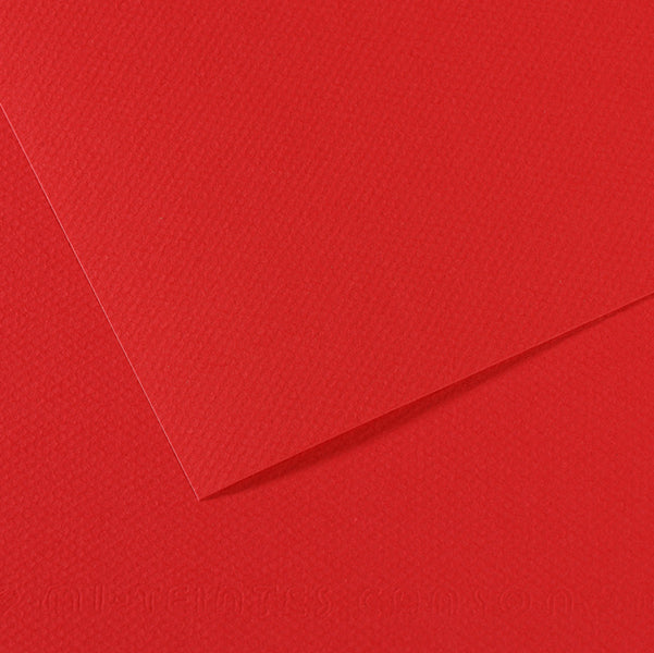 CANSON - C31032S025 - Foglio Mi-Teintes - A4 - 160 gr - rosso vivo - Canson