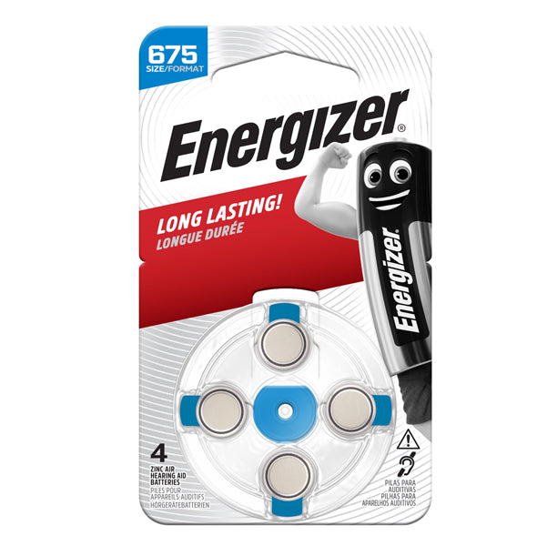 Energizer - E300818800 - Pile per apparecchi acustici 675 Zinc Air - Energizer - blister 4 pezzi