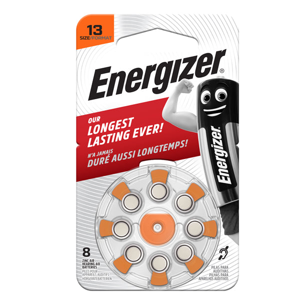 Energizer - E301431600 - Pile per apparecchi acustici 13 Zinc Air - Energizer - blister 8 pezzi