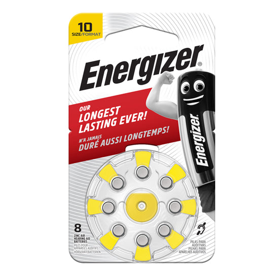 Energizer - E301431700 - Pile per apparecchi acustici 10 Zinc Air - Energizer - blister 8 pezzi
