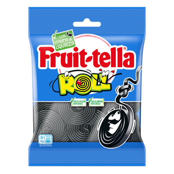 Fruit-tella - 06398100 - Caramella gommosa - liquirizia roll - formato pocket 90 gr - Fruit-Tella