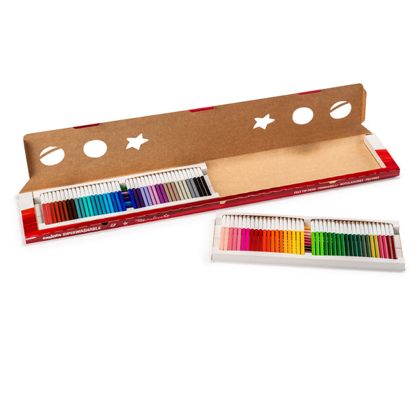 CARIOCA - 41019 - Pennarelli Joy - lavabili - colori assortiti - Carioca - conf. 100 pezzi