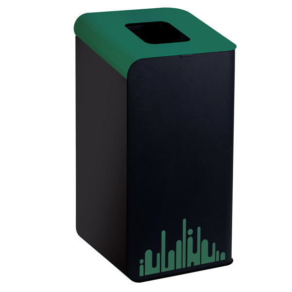 MEDIALINTERNATIONAL - 789298 - Gettacarte Rubik Evo - per raccolta differenziata - 80 L - verde - Medial International