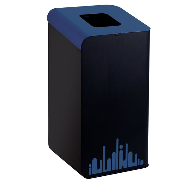 MEDIALINTERNATIONAL - 789295 - Gettacarte Rubik Evo - per raccolta differenziata - 80 L - blu - Medial International