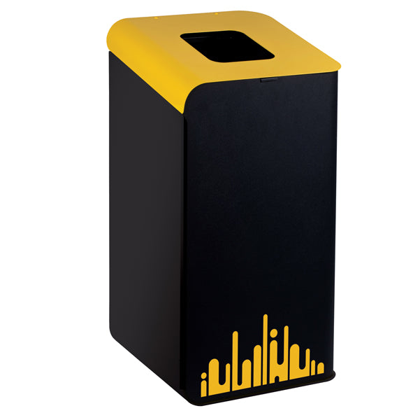 MEDIALINTERNATIONAL - 789296 - Gettacarte Rubik Evo - per raccolta differenziata - 80 L - giallo - Medial International