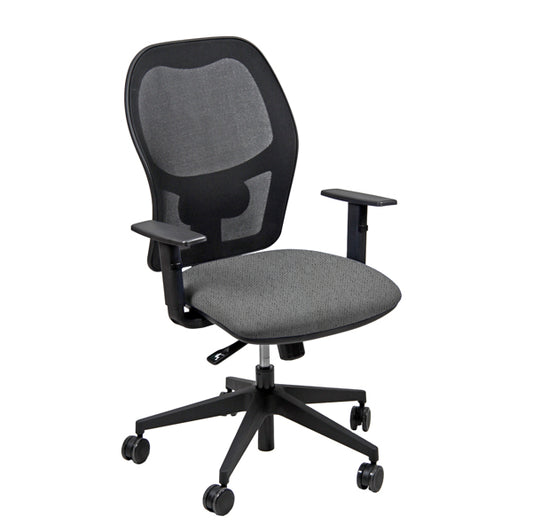 Unisit - HUHU-BR-HI - Seduta operativa Hubble HUHU - 4 blocchi - con braccioli regolabili - grigio - Unisit