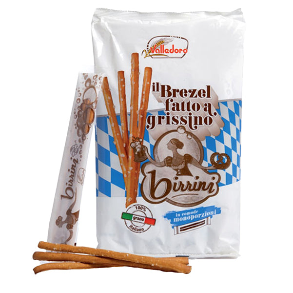 Valledoro - VAGSB - Grissini Birrini - 240 gr - multipack 13 monoporzioni - Valledoro