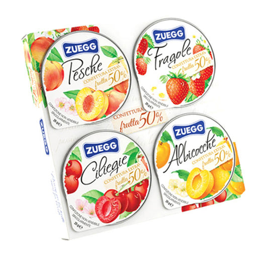 Zuegg - ZUCOM - Mini marmellata di frutta - 25 gr cad - Zueg - conf. 4 pezzi