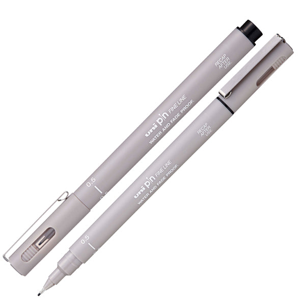 UNI MITSUBISHI - M PIN105 GRC - Pin fineliner - punta 0.5 mm - grigio chiaro - Uni Mitsubishi
