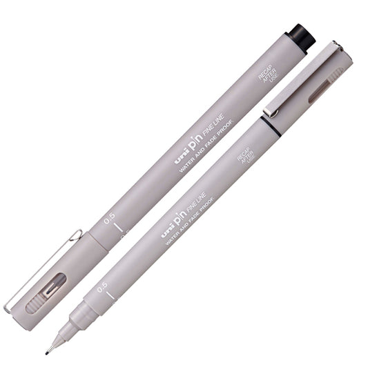 UNI MITSUBISHI - M PIN105 GRC - Pin fineliner - punta 0.5 mm - grigio chiaro - Uni Mitsubishi