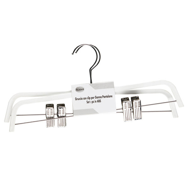 King Collection - G1780036-B - Gruccia - antiscivolo - 37 x 0,6 cm - bianco - King Collection - conf. 2 pezzi