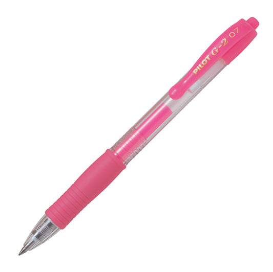 PILOT - 001379 - Roller gel a scatto G-2 - punta 0,7mm - rosa neon - Pilot
