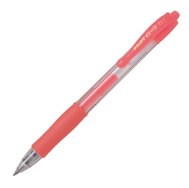 PILOT - 001380 - Roller gel a scatto G-2 - punta 0,7mm - rosso neon - Pilot