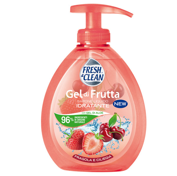 Fresh&Clean - 7-1196 - Sapone Gel - liquido - fragola-ciliegia - 300 ml - FreshClean
