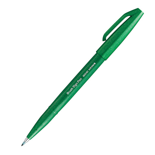 PENTEL - SES15C-D - Pennarello Brush Sign Pen - verde - Pentel